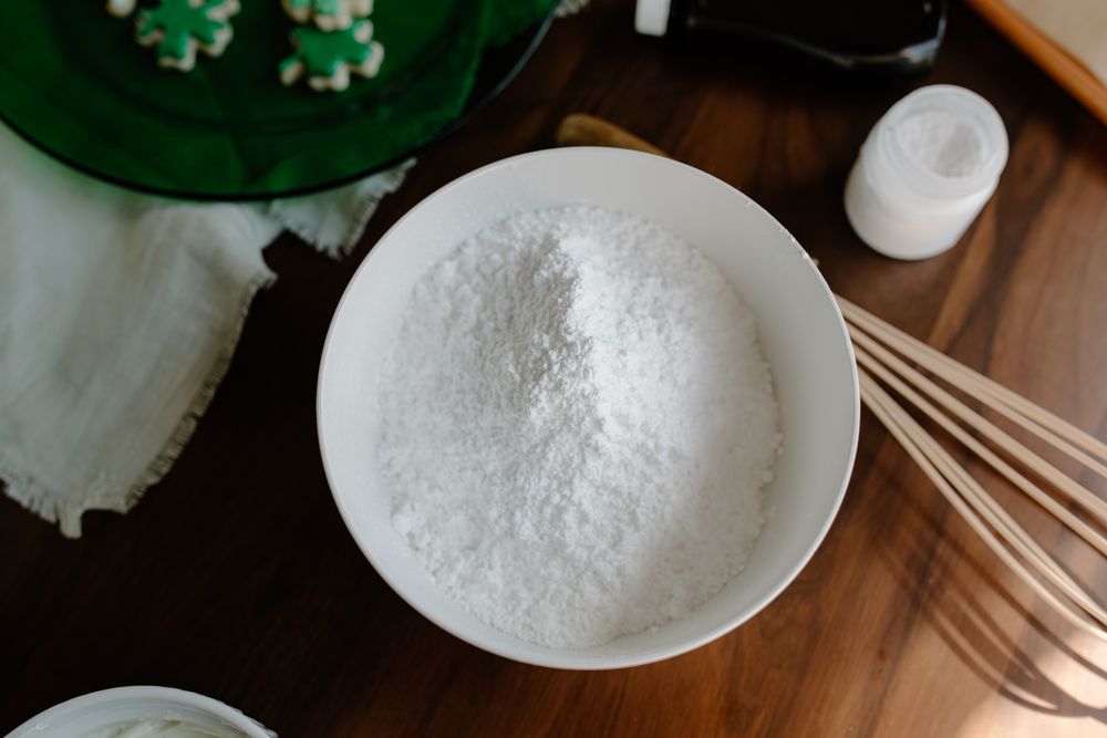 Flour and baking utensils