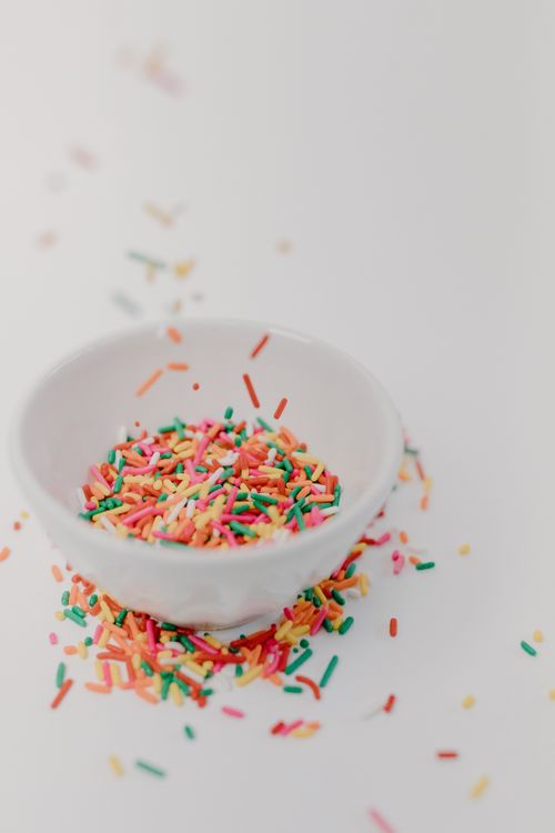 Sprinkles In White Ceramic Bowl Free Stock Photo sprinkles-in-white-ceramic-bowl-free-stock-photo