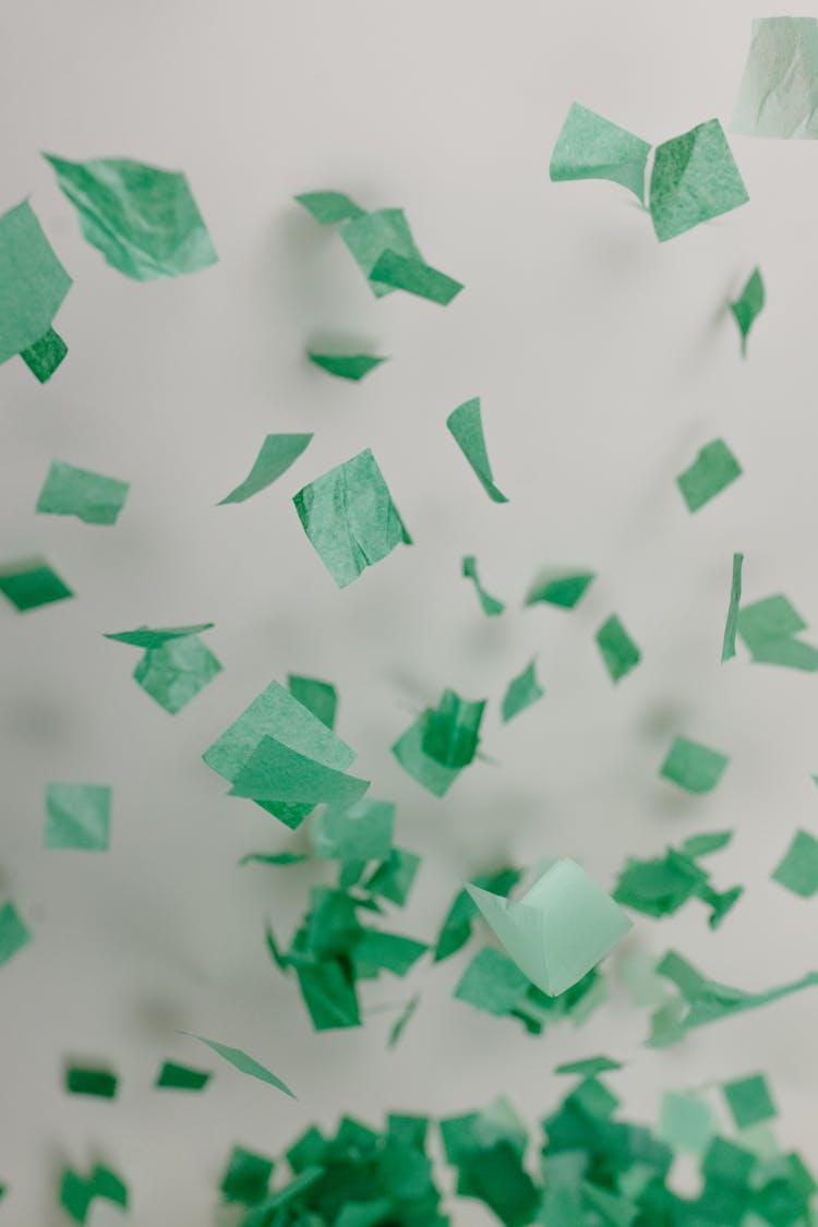 Photo Of A Green Paper Confetti