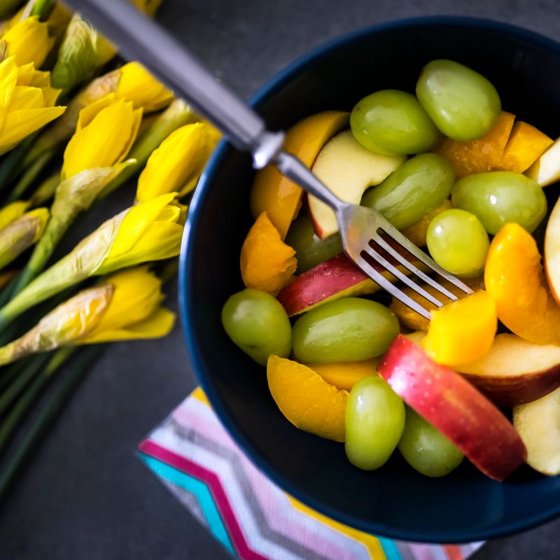 Apple Grape Salad with Yogurt and Honey