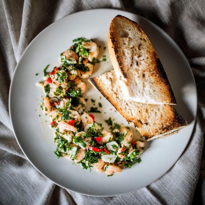 Spanish Gambas al Ajillo White Bean Spread
