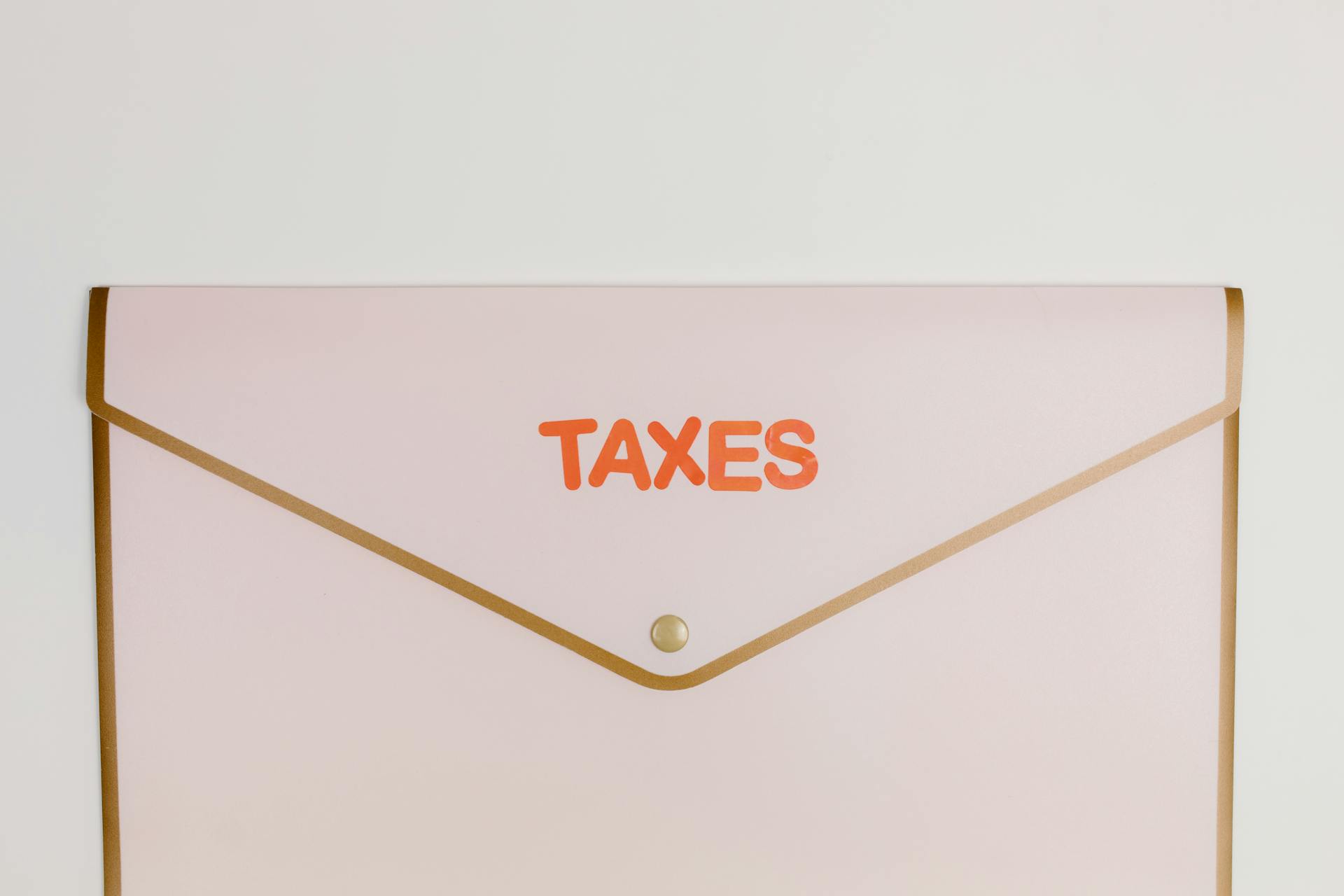 An Envelope Labelled Taxes