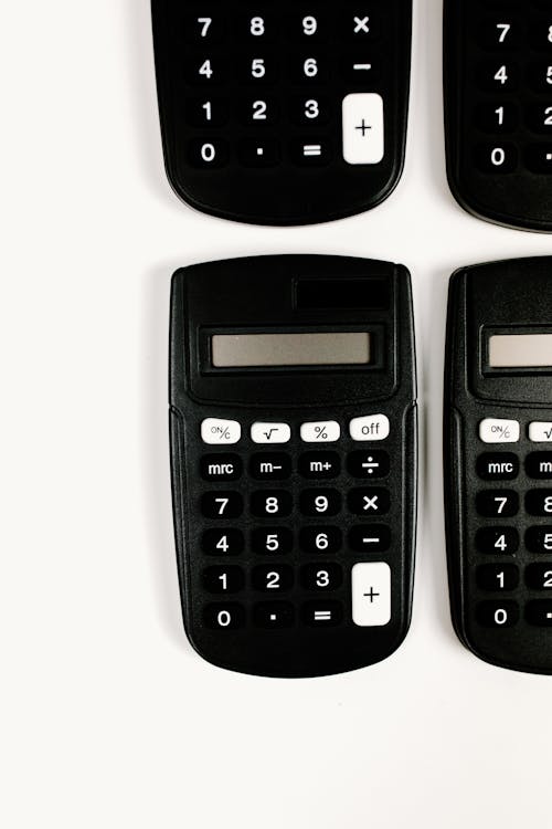 Calculators on White Background