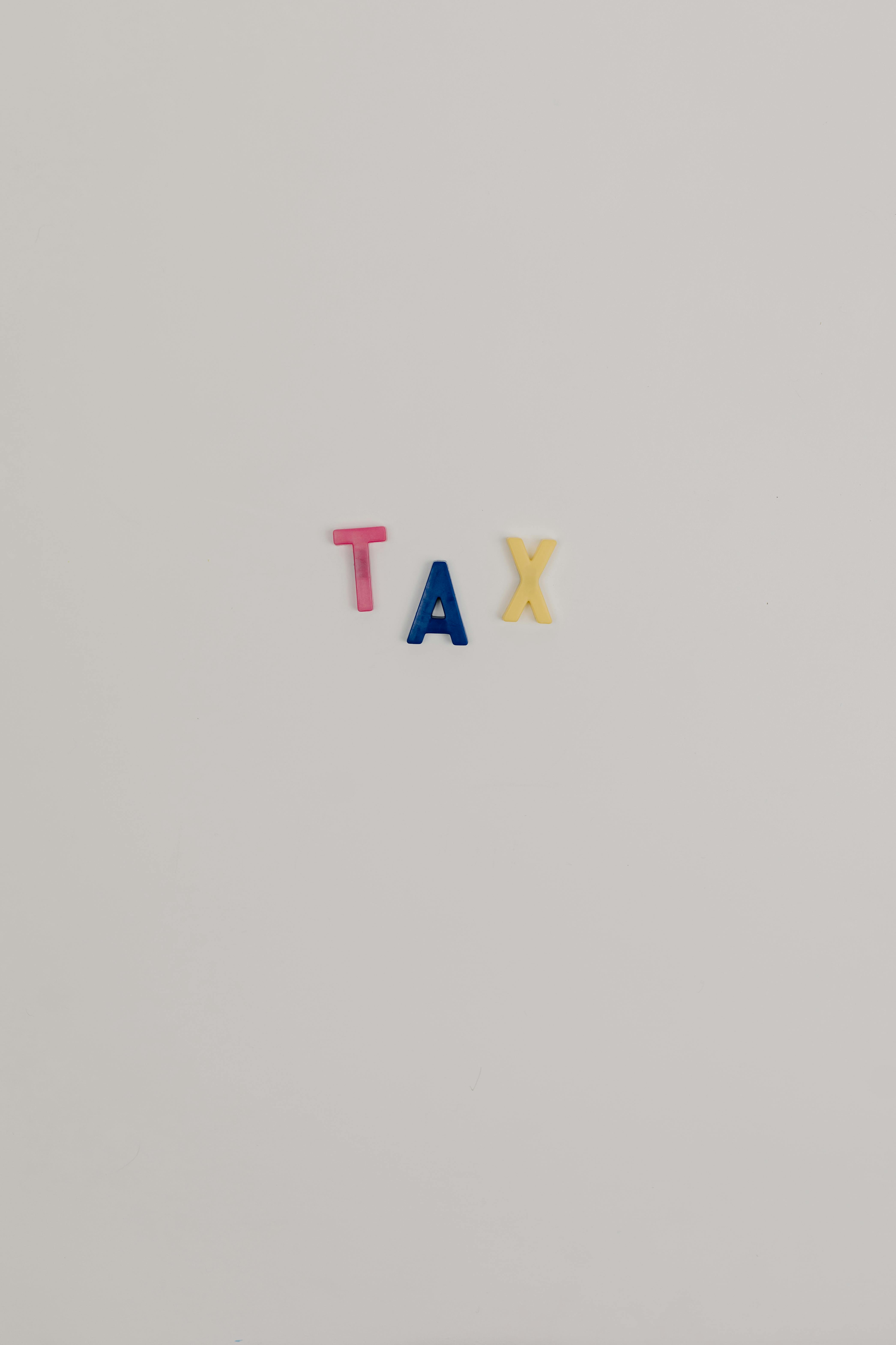 tax plastic letters
