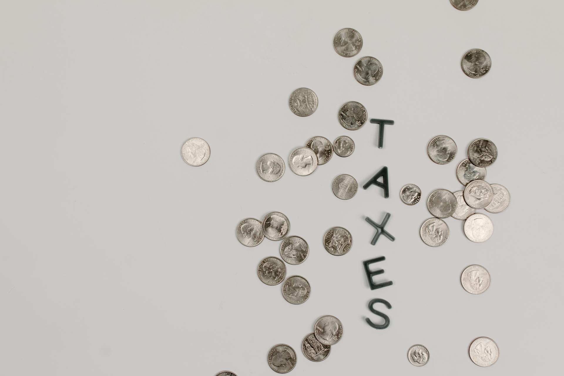 Close-Up Shot of Coins