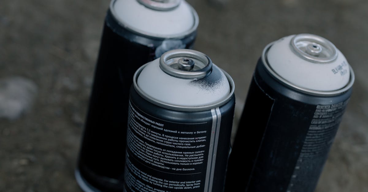 Close-up Shot of Spray Paint Canisters