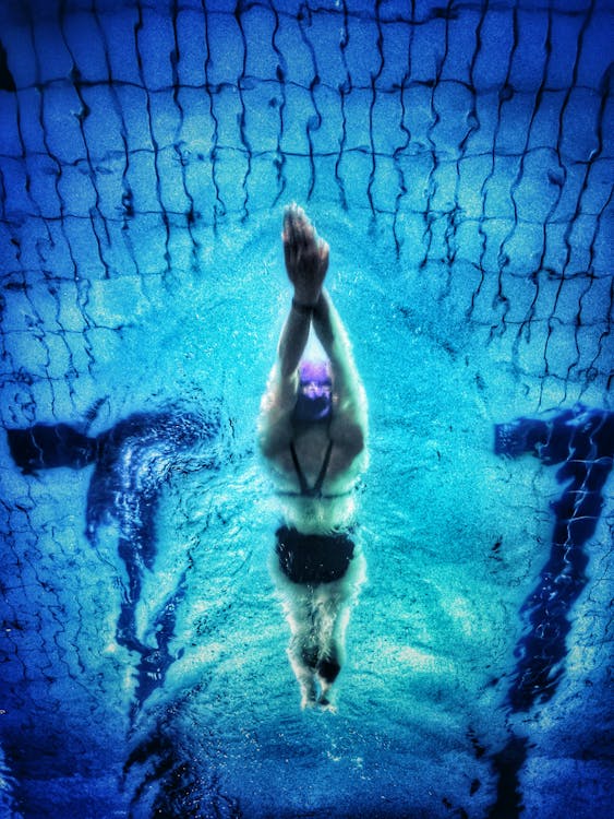 Free Underwater Photography of Swimmer Stock Photo