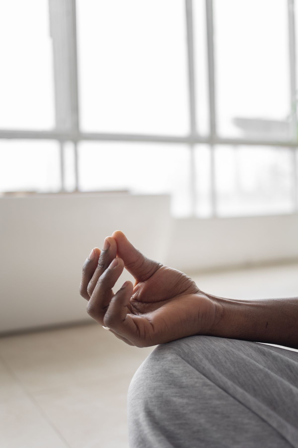 Person in a calm meditative posture