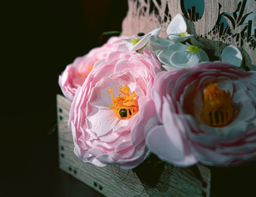 Pink Artificial Flowers Pretending Roses
