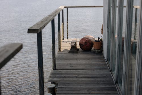 Anvil on Wooden Houseboat