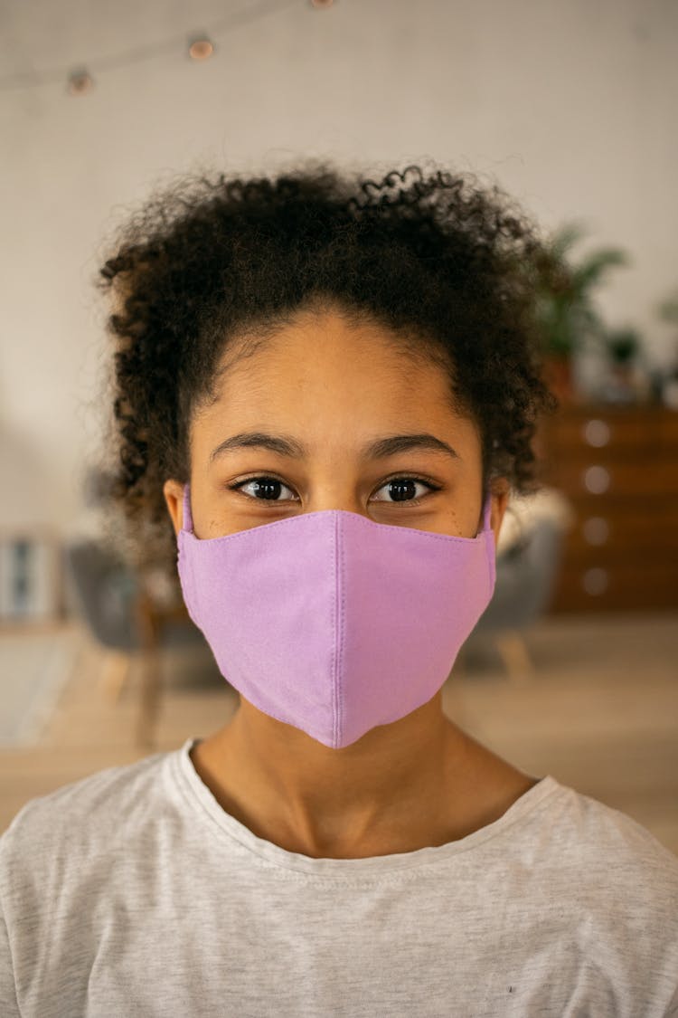 Black Girl In Medical Mask