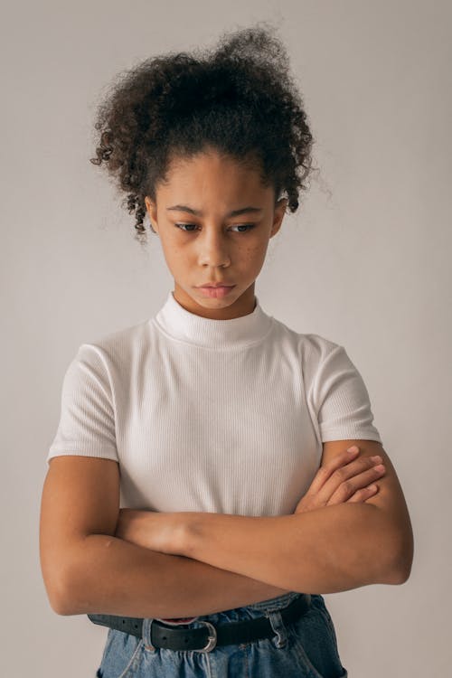 Ingyenes stockfotó afro, afro-amerikai lány, aggódó témában Stockfotó
