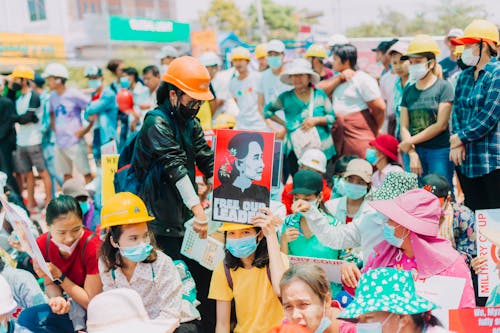 Ingyenes stockfotó ázsiai emberek, békés tiltakozás, csoport témában