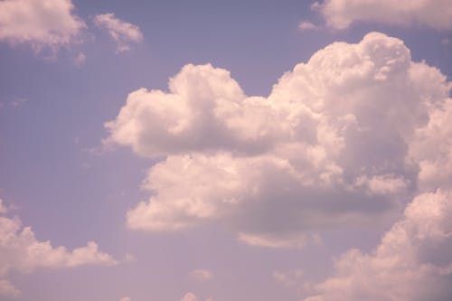 Cumulus clouds floating on sky