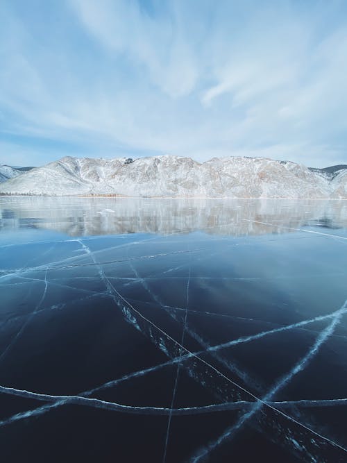 Frozen Lake and Glacier