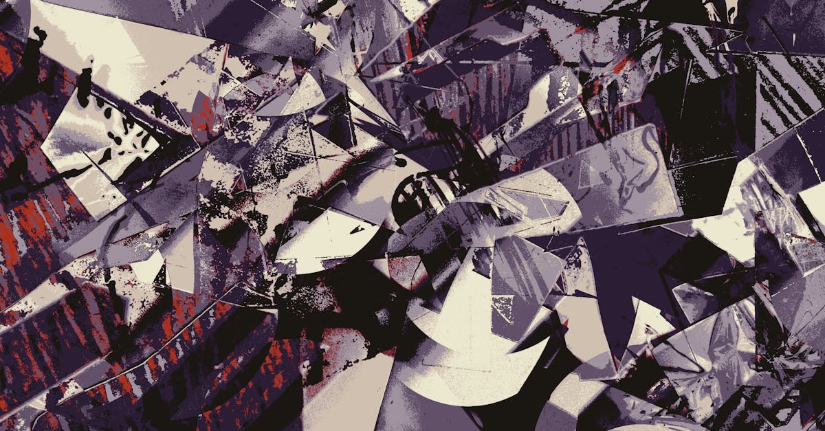 A captivating geometric abstract piece with bold patterns and vibrant textures.