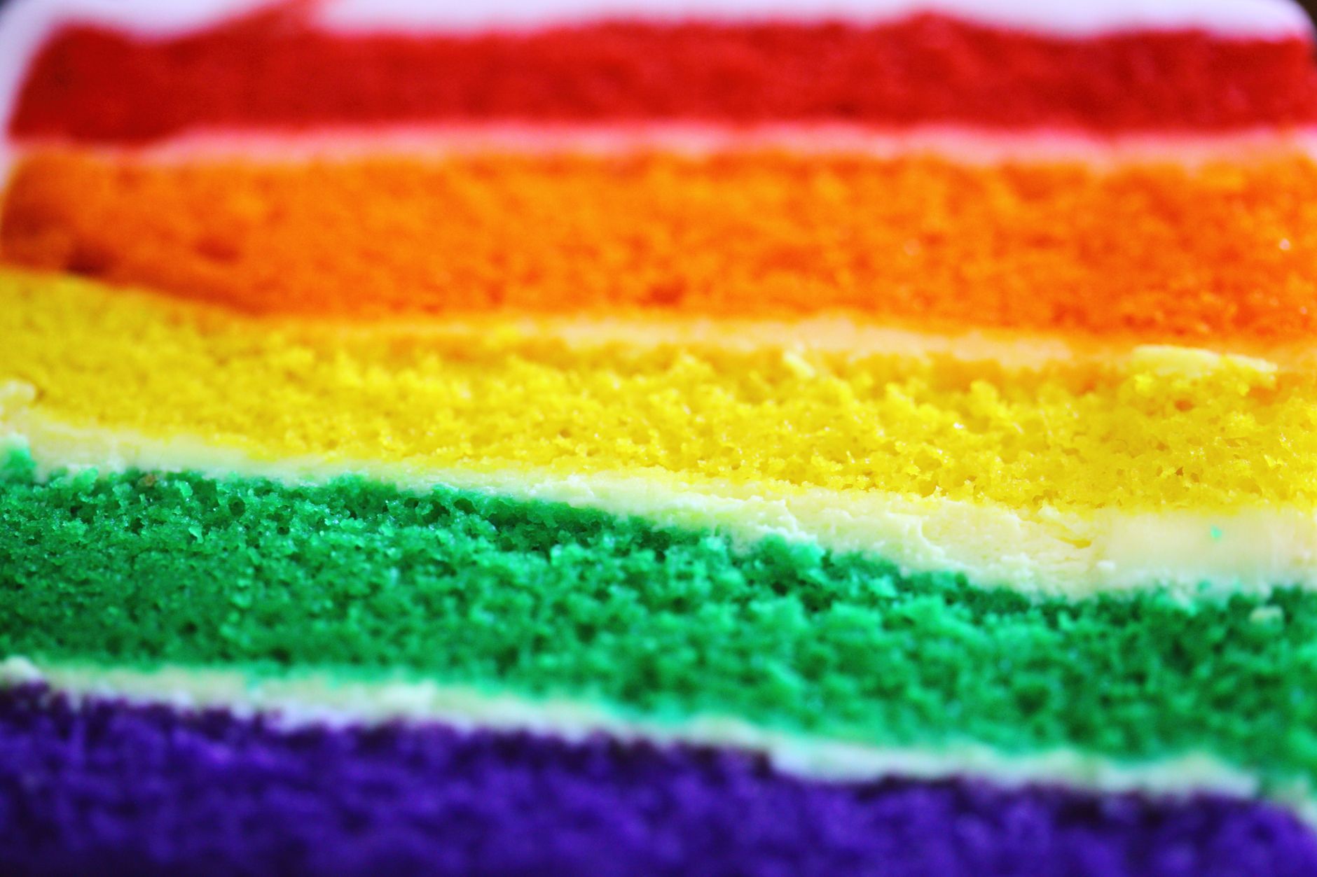 Decorated Rainbow Layer Cake