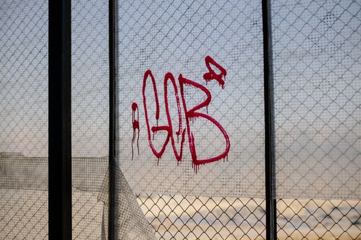 Graffiti Tag on Window Pane