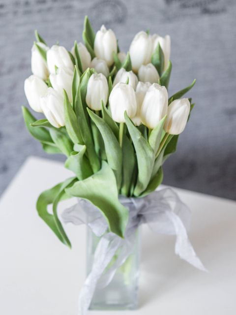 Civil Ceremony invitation white-tulips