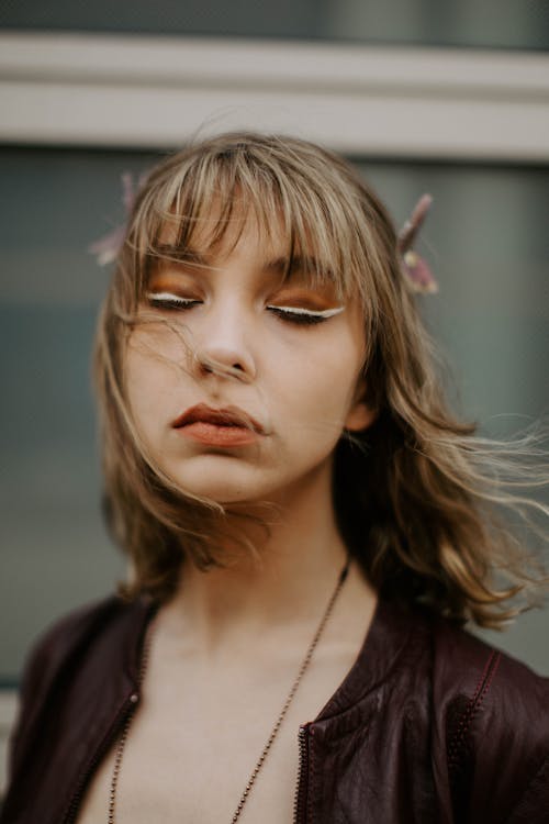 A Woman with Long Eyelashes