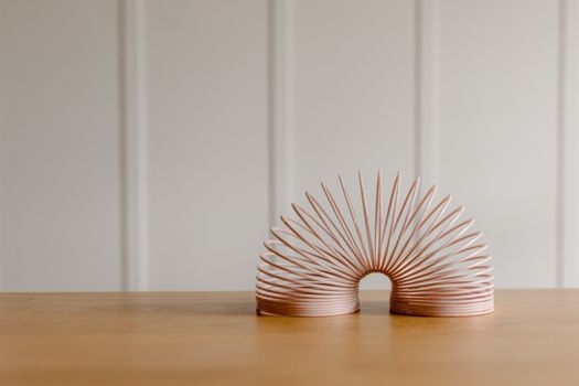 Close-Up Photograph of a Slinky