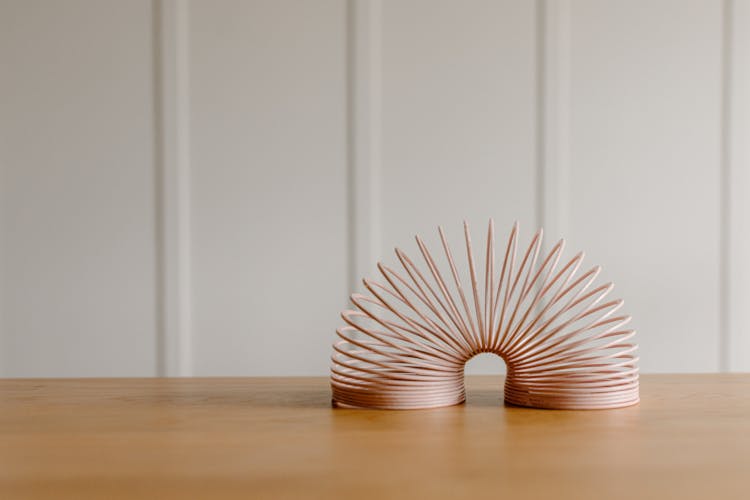 Close-Up Photograph Of A Slinky
