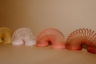 Pink and White Round Plastic Decor