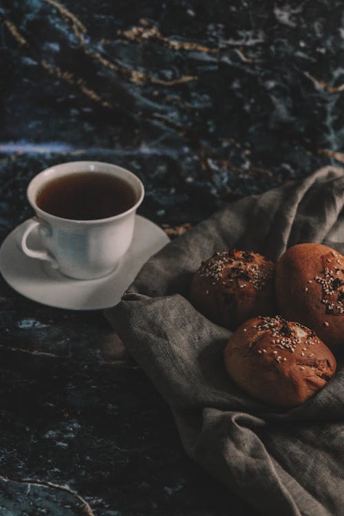 Základová fotografie zdarma na téma čaj, chleba, fotografie jídla
