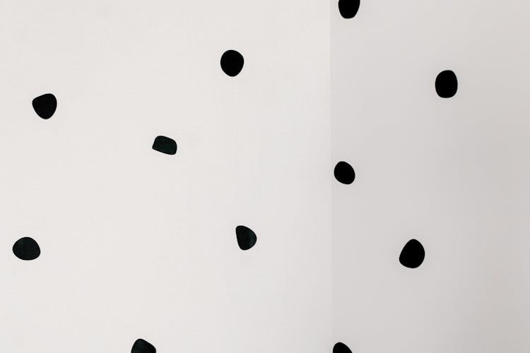 Black And White Polka Dot Textile