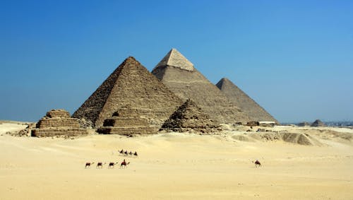 Gray Pyramid on Dessert Under Blue Sky