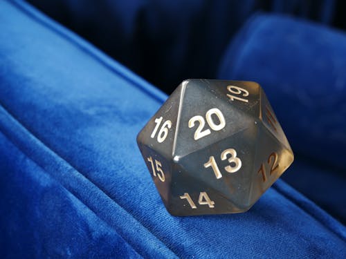 Free stock photo of big dice, blue, blue velour