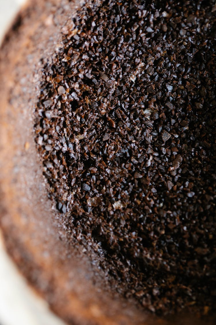 Ground Coffee In Cup With Paper Filter