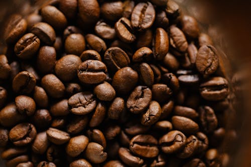 Free Close=Up of Roasted Coffee Beans  Stock Photo