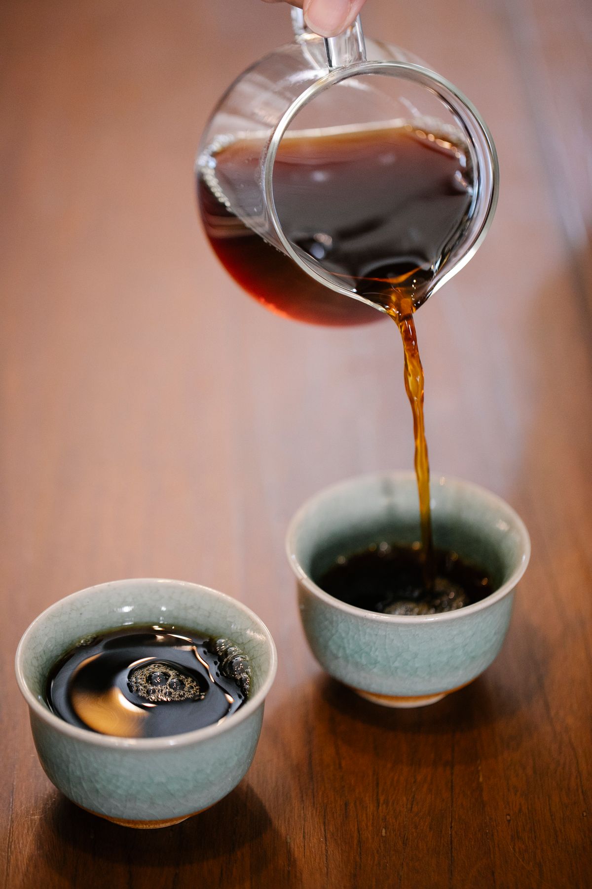 Paysage de culture de café au Pérou, photographie provisoire