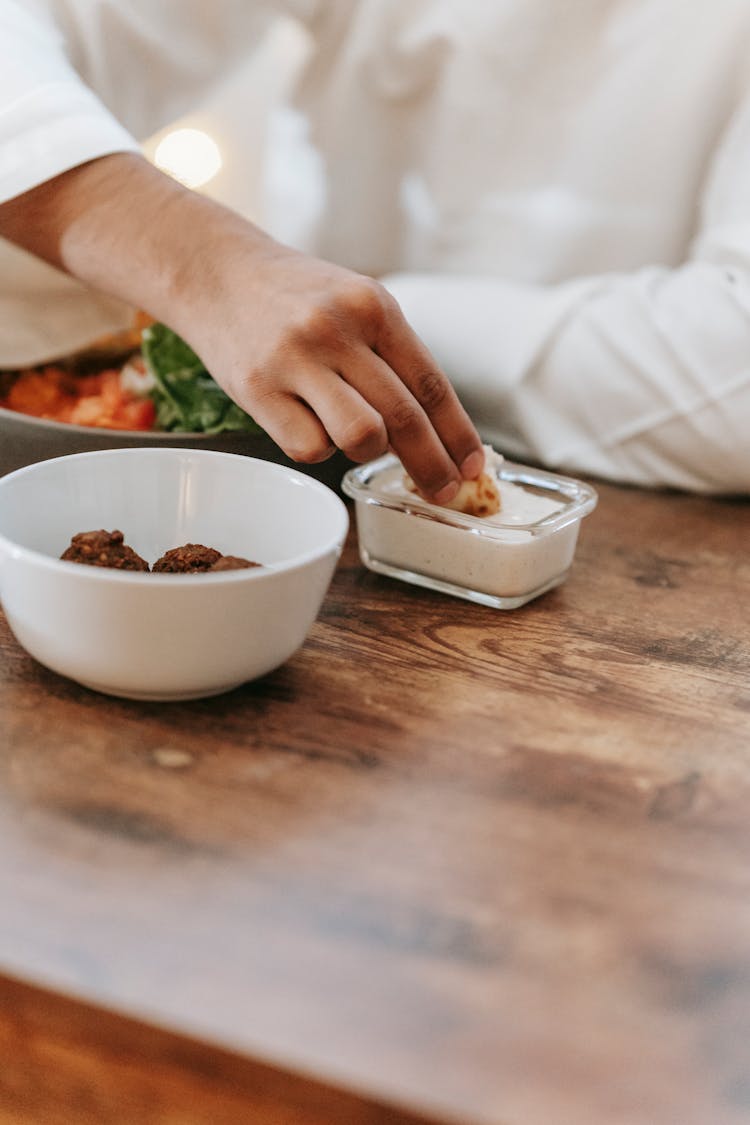 Man Eating Dinner