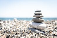 Close-Up Shot of Stack of Stones