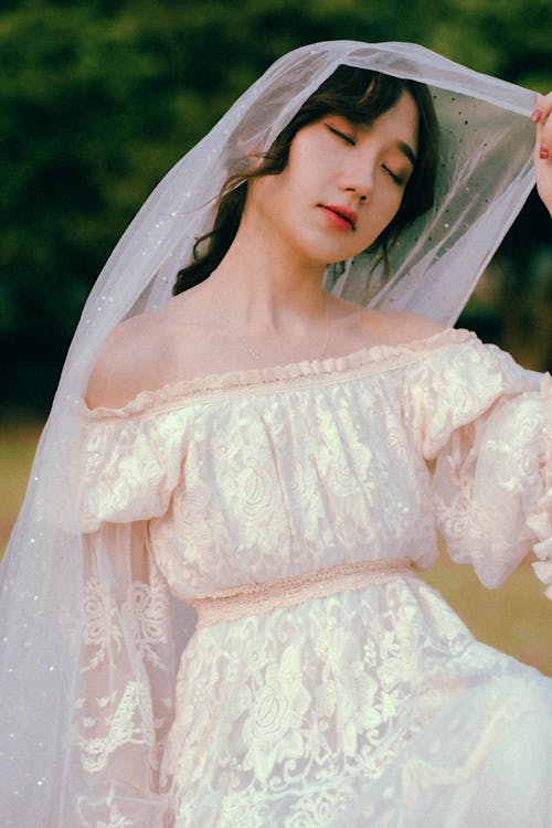 亞洲女人, 垂直拍攝, 新娘 的 免費圖庫相片