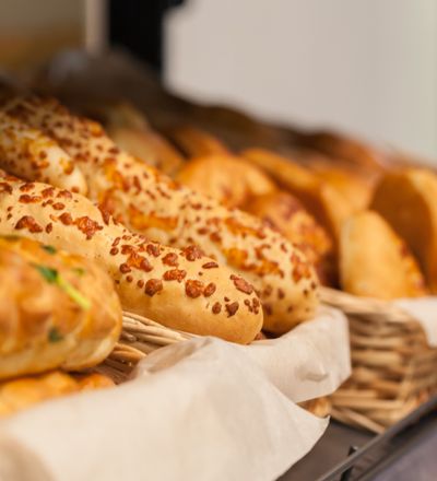 Community gathering at the bakery