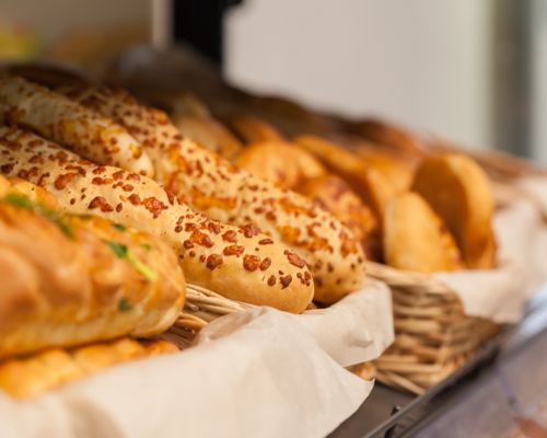 Bread rising in the bakery oven