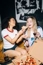Two Young Women Having Fun
