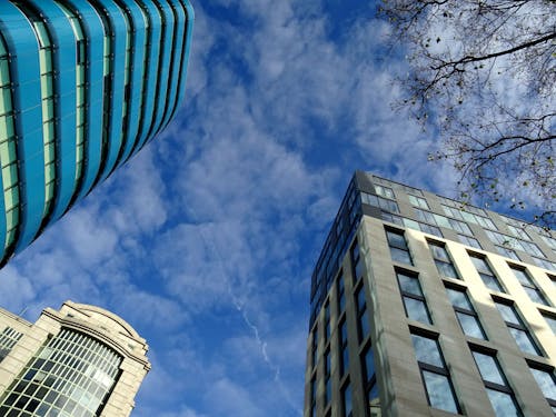 Free Low Angle Shot of the Buildings Stock Photo