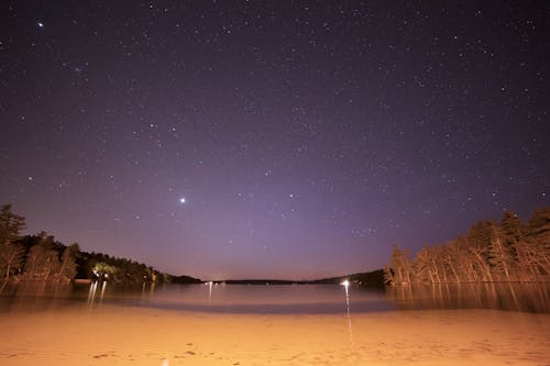 Ücretsiz gece, gökyüzü, plaj içeren Ücretsiz stok fotoğraf Stok Fotoğraflar