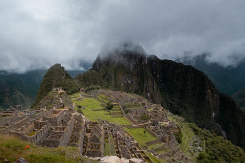 Aerial Footage of Mountain Under the Clouds