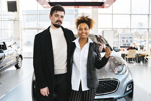 A Couple Buying a Brand New Car 