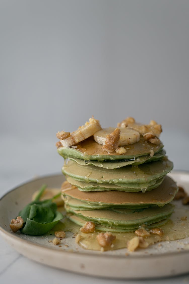 Healthy Pancakes On Plate