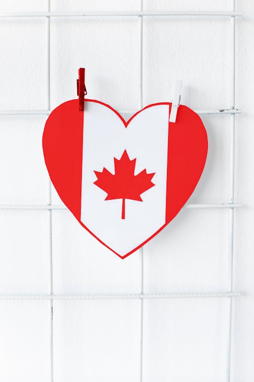 Canada Flag in Heart Shape