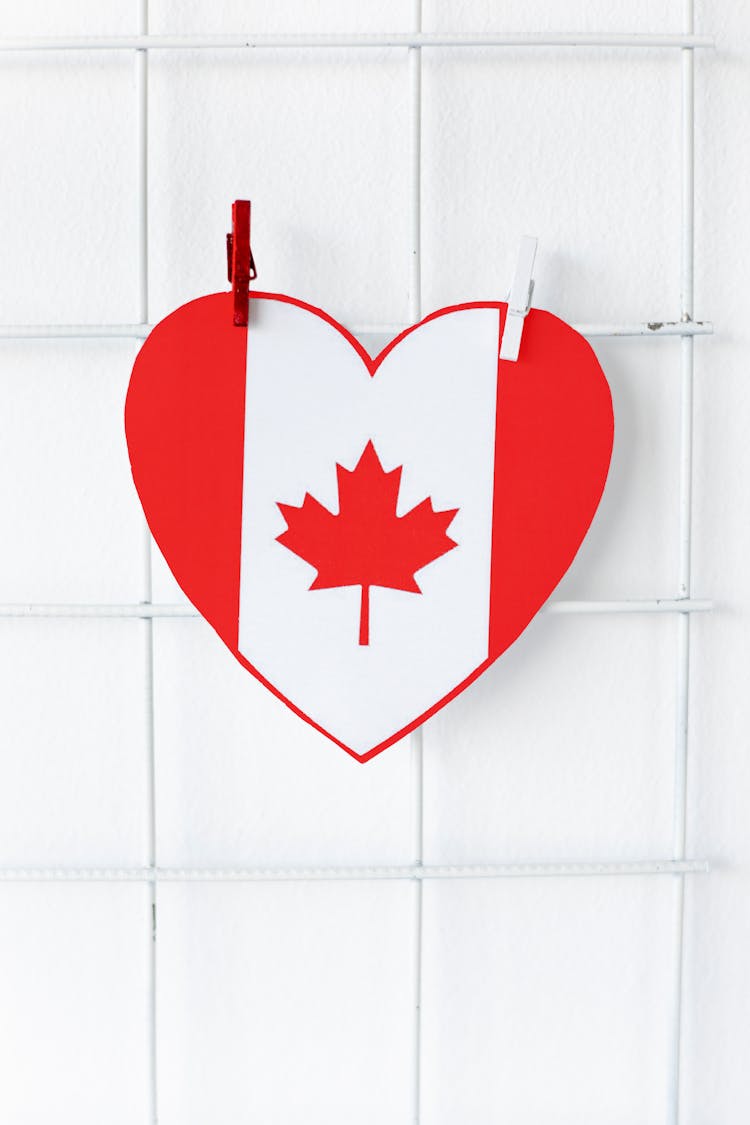 Canada Flag In Heart Shape