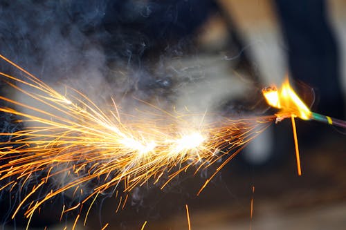 Fotografia Com Foco Raso De Fogos De Artifício