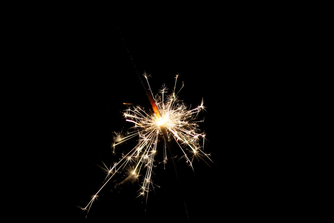 Free Photo of Illuminated Sparklers Stock Photo