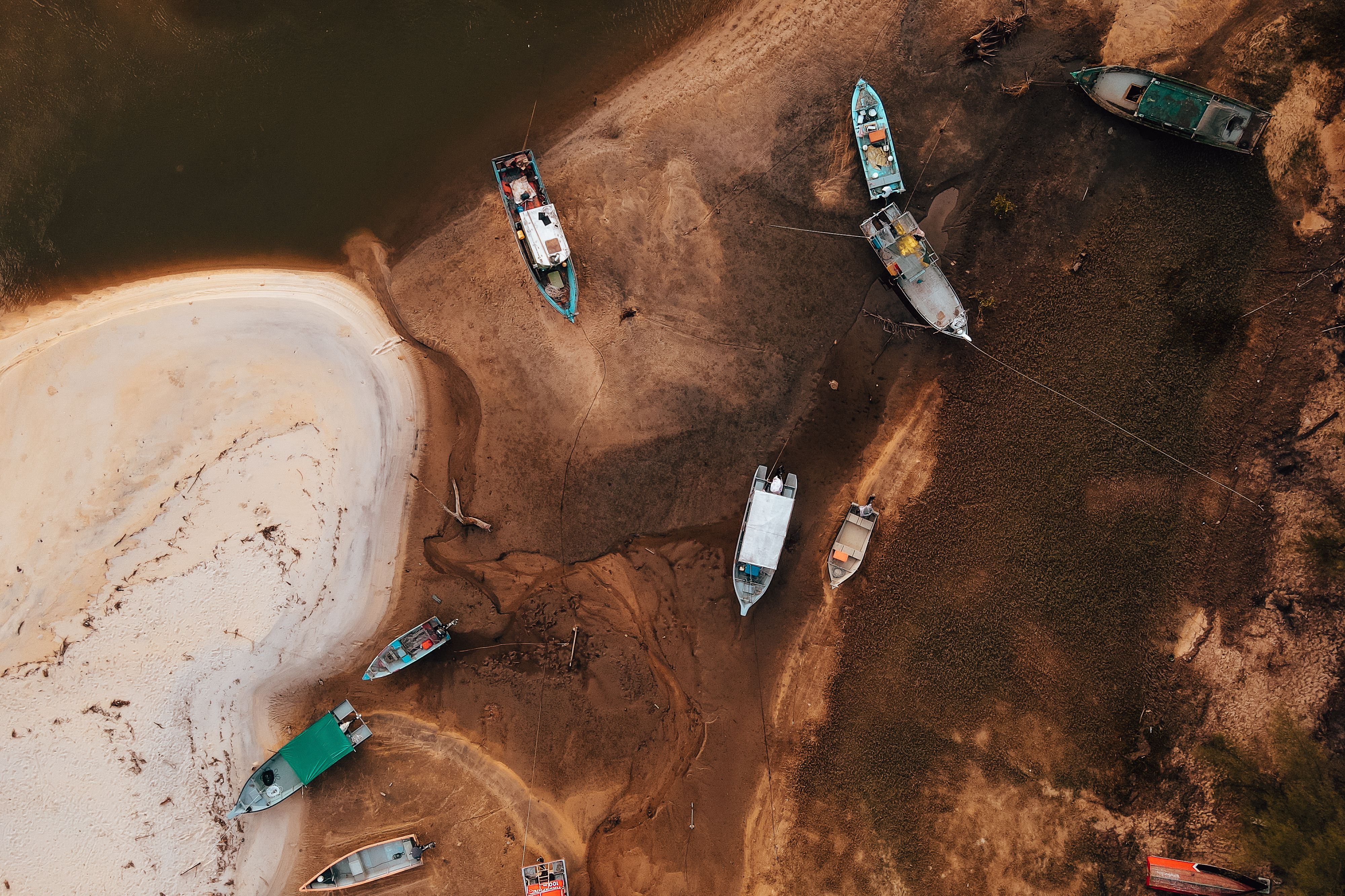 Bird's Eye View of Boats on Water · Free Stock Photo